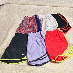 Nike Women's Athletic Shorts - Red, Black, White, Purple, Coral
